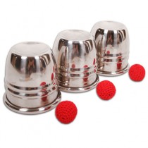 Bussolotti + chop cup in alluminio (Combo ) - Combo Cups & Balls (AL) by Premium magic