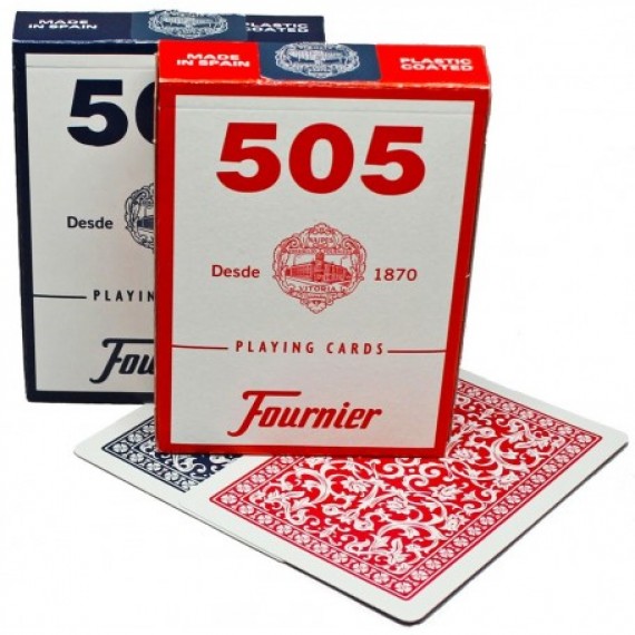 FOURNIER N. 505 PLAYING CARDS- Dorso rosso